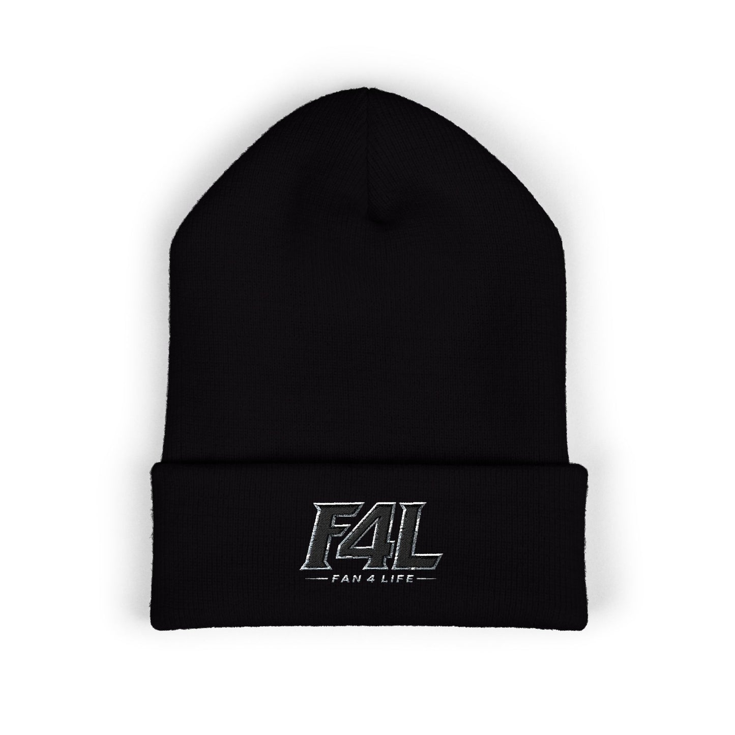 Fan For Life (F4L) Classic Beanie - Black Silver Edition