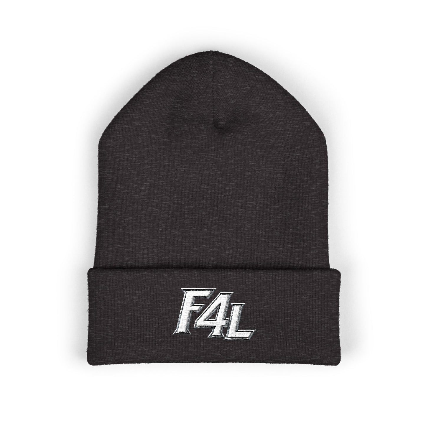 Fan For Life (F4L Logo Offset) San Antonio Beanie - Black