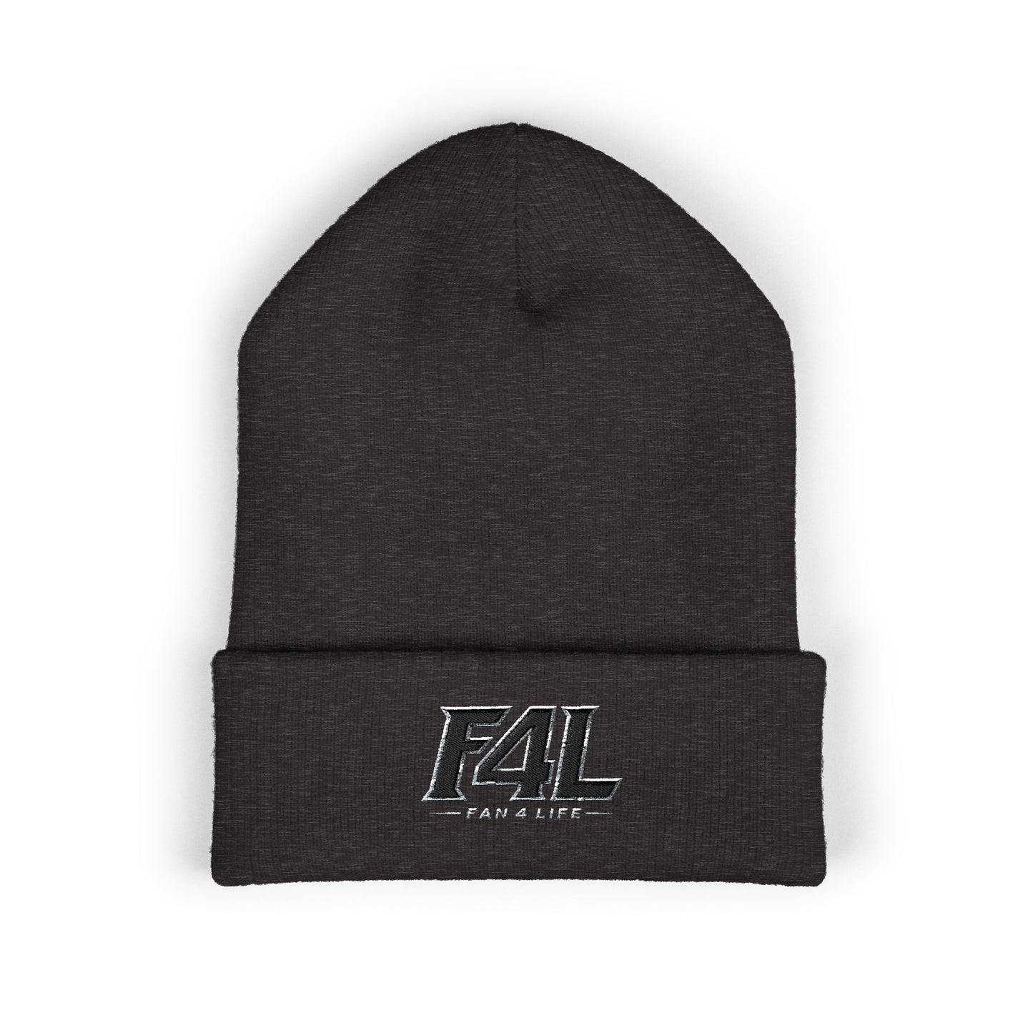 Fan For Life (F4L) Classic Beanie - Black Silver Edition