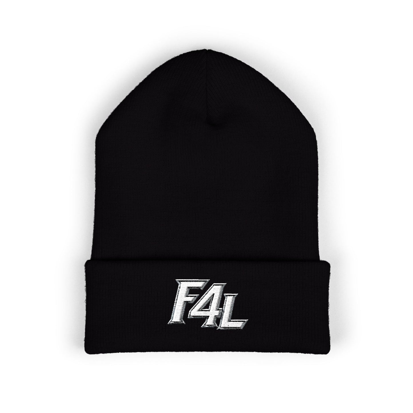 Fan For Life (F4L Logo Offset) San Antonio Beanie - Black