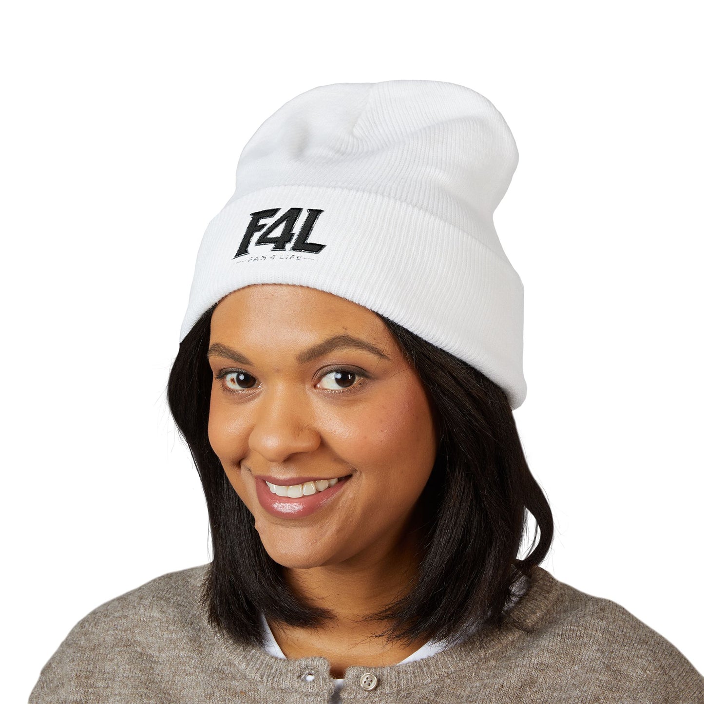 Fan For Life (F4L) Classic Beanie - Black Silver Edition
