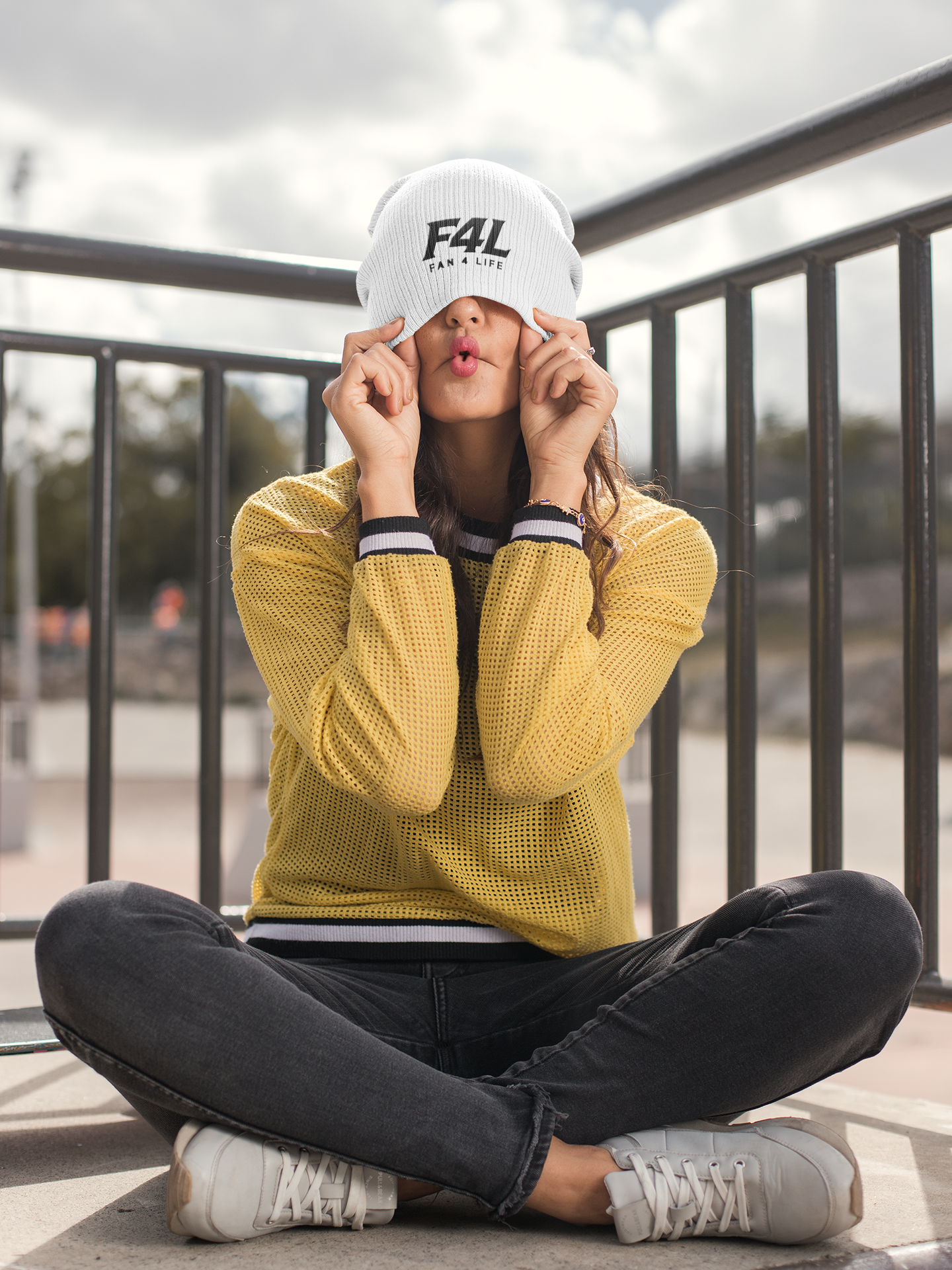 White Classic F4L Beanie